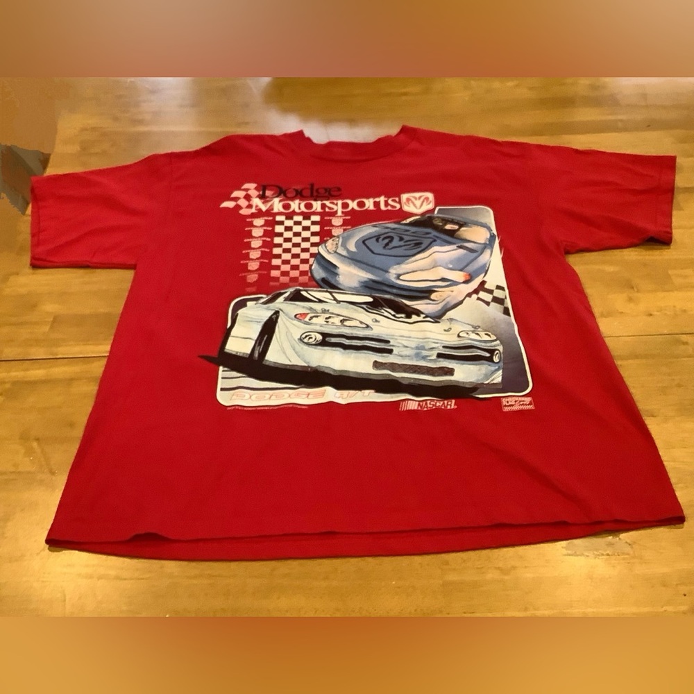 Vtg Nascar Dodge Motorsports T-Shirt Viper RT The Legacy Continues Sz XL Red 90s